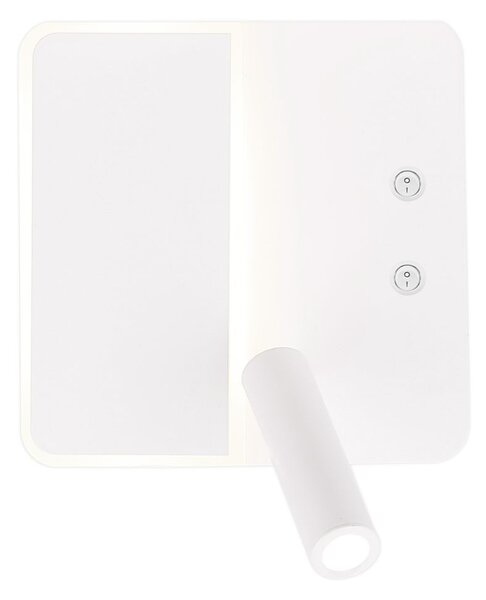 Nástěnné moderní LED osvětlení ALMA - 6W+3W, 4000K (denní bílá), bílé