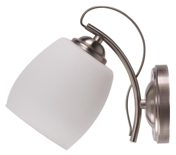 Nástěnné moderní osvětlení AMBA - 1xE27, 40W, chromované / bílé