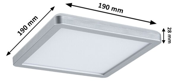 Paulmann 70993 Atria Shine, matně chromové stropní LED svítidlo s korónou, 11,2W LED 3000K, 19x19cm