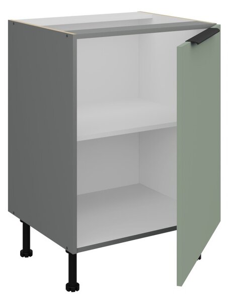 Dolní jednodveřová skříňka LUNARA - šířka 60 cm, zelená / antracit