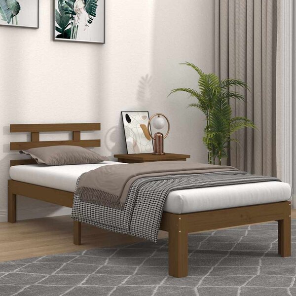 VidaXL Postel bez matrace 90 x 190 cm masivní borovice [814720] Barva: Přírodní