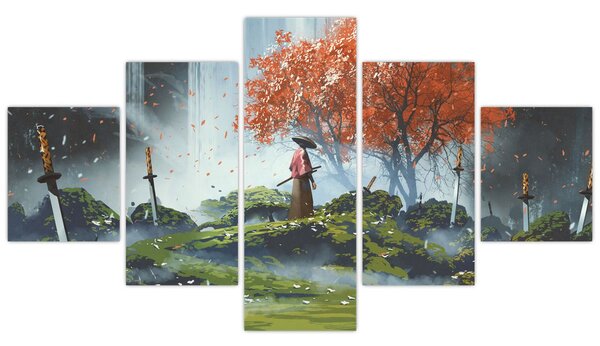 Obraz - Ilustrace zahrady mečů (125x70 cm)