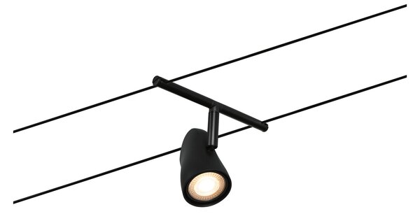 Paulmann 94469 CorDuo Cup Basic, černý lankový systém, 5x max 10W LED 12V, 500cm