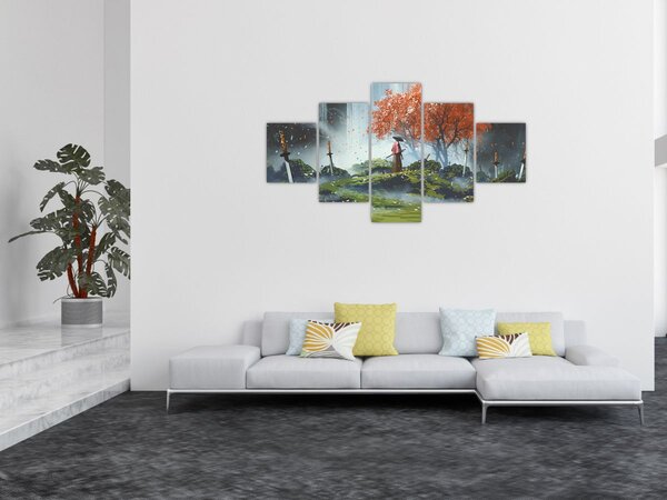 Obraz - Ilustrace zahrady mečů (125x70 cm)