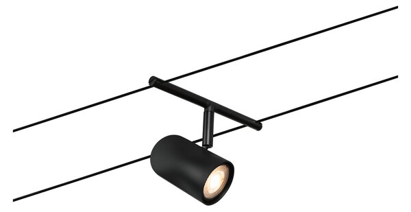 Paulmann 94469 CorDuo Cup Basic, černý lankový systém, 5x max 10W LED 12V, 500cm