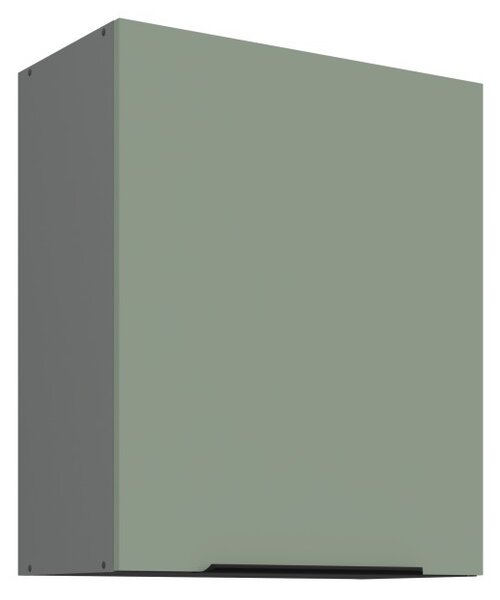 Horní kuchyňská skříňka LUNARA - šířka 60 cm, zelená / antracit