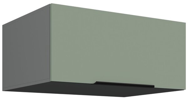 Hluboká digestořová skříňka LUNARA - šířka 80 cm, zelená / antracit