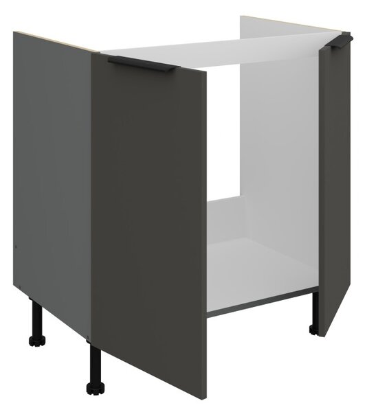 Dřezová skříňka LUNARA - šířka 80 cm, grafit / antracit
