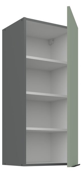 Vysoká horní skříňka LUNARA - šířka 40 cm, zelená / antracit