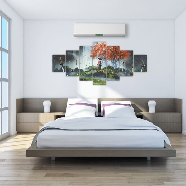 Obraz - Ilustrace zahrady mečů (210x100 cm)