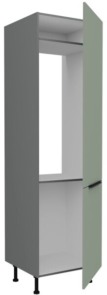 Skříň na vestavnou lednici LUNARA - šířka 60 cm, zelená / antracit