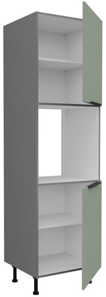 Kuchyňská skříň na vestavnou troubu LUNARA - šířka 60 cm, zelená / antracit