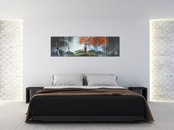 Obraz - Ilustrace zahrady mečů (170x50 cm)