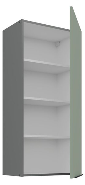 Vysoká horní kuchyňská skříňka LUNARA - šířka 50 cm, zelená / antracit