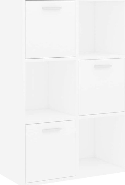 VidaXL Knihovna/dělící zástěna 60,5 x 30 x 90 cm, konstrukční dřevo [801134] Barva: Bílá