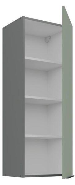 Vysoká horní kuchyňská skříňka LUNARA - šířka 40 cm, zelená / antracit