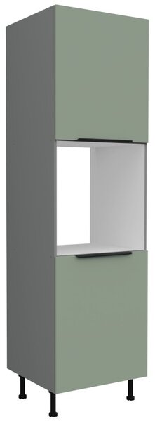 Kuchyňská skříň na vestavnou troubu LUNARA - šířka 60 cm, zelená / antracit
