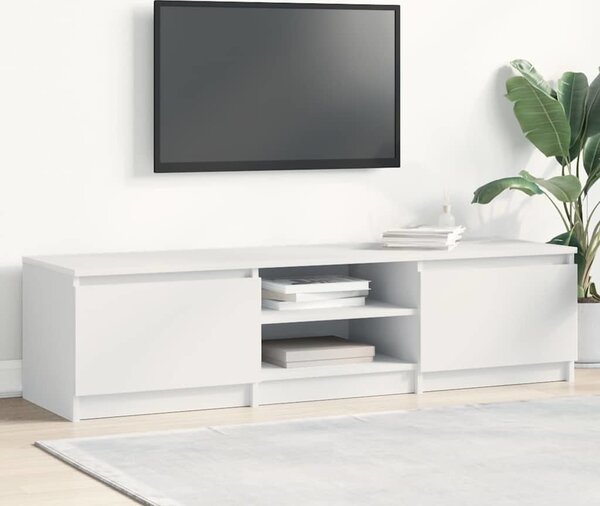 VidaXL TV stolek 140 x 40 x 36 cm, dřevo [800648] Barva: bílá s vysokým leskem