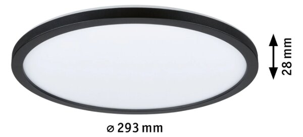 Paulmann 71012 Atria Shine, černé stropní svítidlo s korónou, 16W LED 4000K, průměr 29,3cm