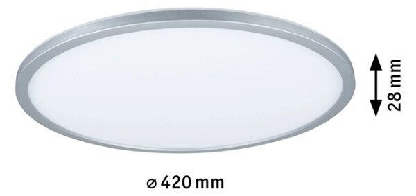 Paulmann 70992 Atria Shine, matně chromové stropní svítidlo s korónou, 22W LED 3000K tříkrokové stmívání, průměr 42cm