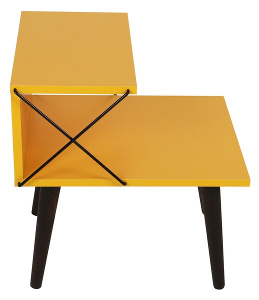 HezkýNábytek.cz Noční stolek Crossline (žlutá). 1072665