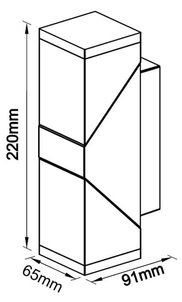 Schrack Venkovní čtvercové nástěnné svítidlo Evo Up/Down LED 12,5W 3000K, otočné, antracit, IP54