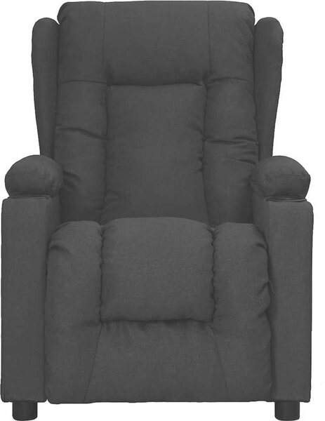 VidaXL Polohovací křeslo tmavě textil [339050] Barva: Černá