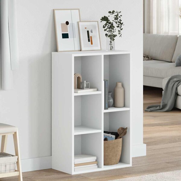 VidaXL Knihovna/příborník 50 x 25 x 80 cm kompozit [800166] Barva: Bílá