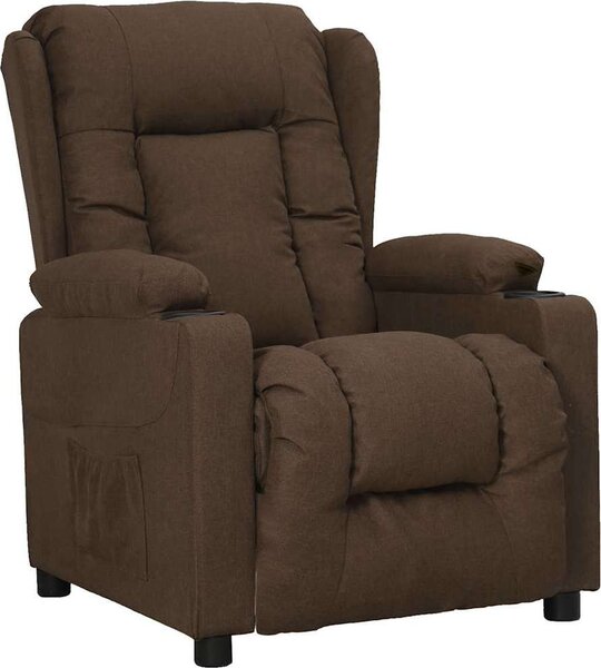 VidaXL Polohovací křeslo tmavě textil [339050] Barva: Černá