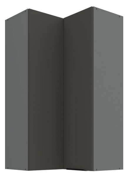 Vysoká horní rohová skříňka LUNARA 2 - 60x60 cm, grafit / antracit