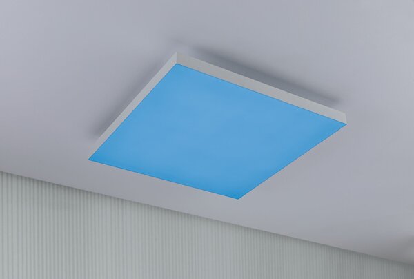Paulmann 79905 Velora, bílý subtilní stropní LED panel Rainbow dynamic RGBW, 19W LED 3000-6500K, 45x45cm, dálkové ovládání