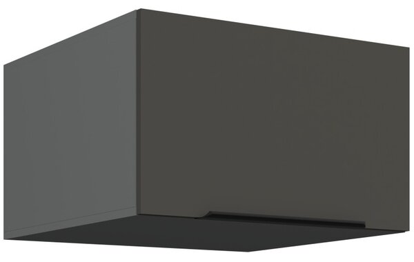 Horní hluboká skříňka s výklopnými dvířky LUNARA - šířka 60 cm, grafit / antracit
