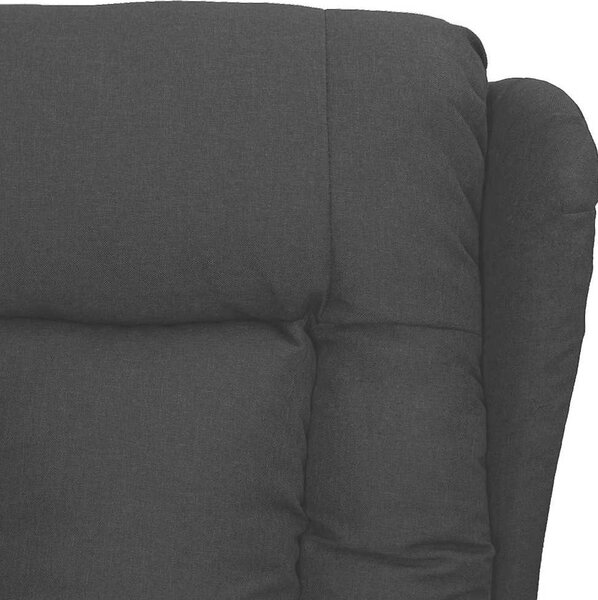 VidaXL Polohovací křeslo tmavě textil [339050] Barva: Černá