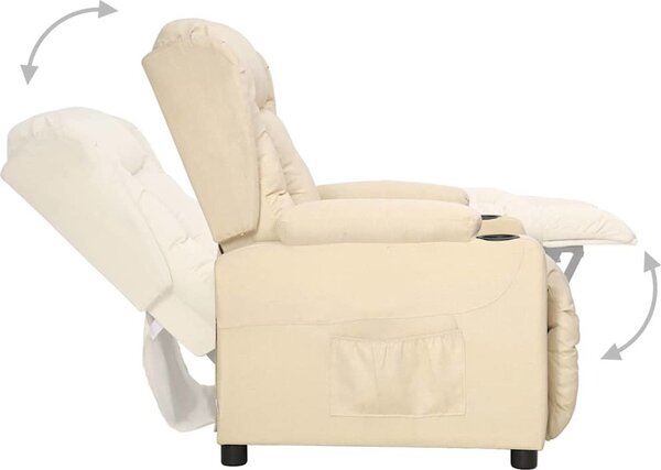 VidaXL Polohovací křeslo tmavě textil [339050] Barva: Černá