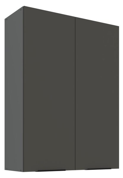 Vysoká horní kuchyňská skříňka LUNARA - šířka 80 cm, grafit / antracit