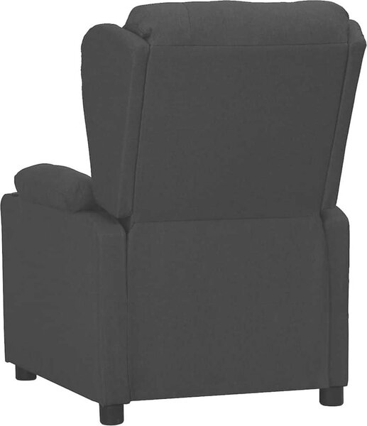 VidaXL Polohovací křeslo tmavě textil [339050] Barva: Černá