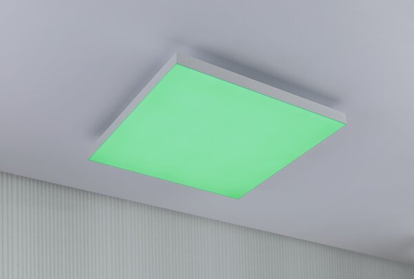 Paulmann 79905 Velora, bílý subtilní stropní LED panel Rainbow dynamic RGBW, 19W LED 3000-6500K, 45x45cm, dálkové ovládání