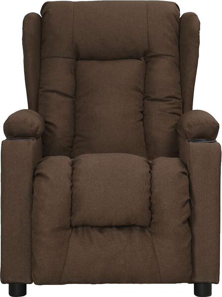 VidaXL Polohovací křeslo tmavě textil [339050] Barva: Černá