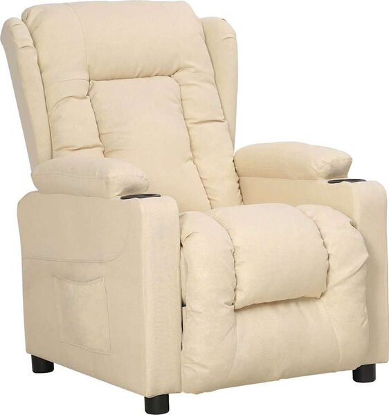 VidaXL Polohovací křeslo tmavě textil [339050] Barva: Černá