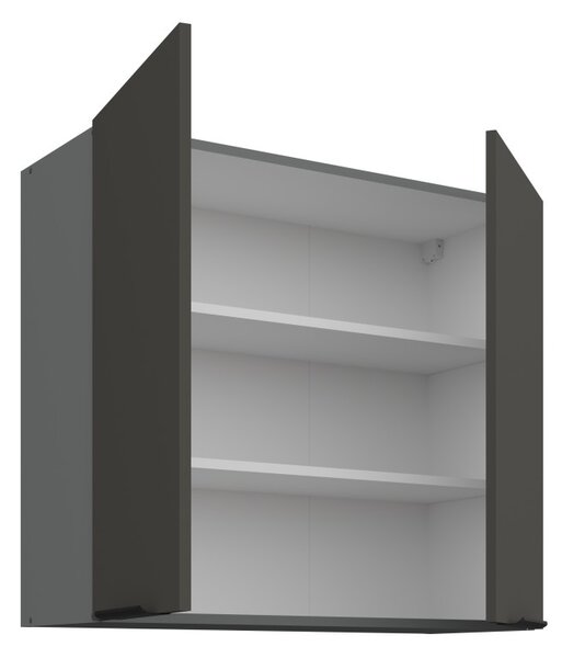 Horní kuchyňská skříňka LUNARA - šířka 80 cm, grafit / antracit