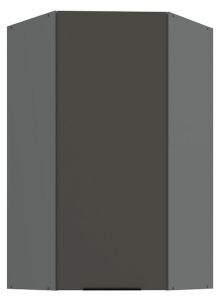 Vysoká horní rohová skříňka LUNARA 1 - 60x60 cm, grafit / antracit