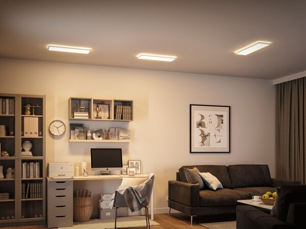 Paulmann 79925 Atria Shine, bílé stropní svítidlo s korónou 22W LED 3000K, 58x20cm
