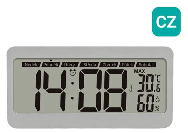 JVD Digitální budík do sítě s LED podsvícením a češtinou JVD SB811.2