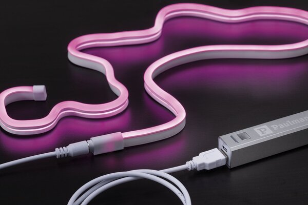 Paulmann 70561 Neon Colorflex USB pásek 1m 4,5W, 5V bílý plast, fialová