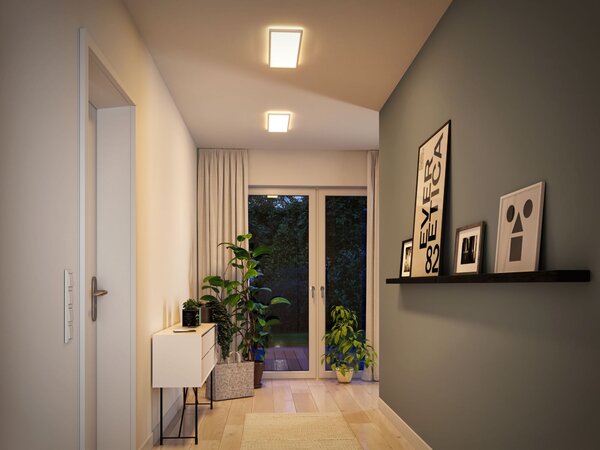 Paulmann 79925 Atria Shine, bílé stropní svítidlo s korónou 22W LED 3000K, 58x20cm