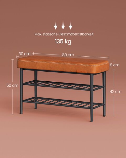 LAVICE S BOTNÍKEM, černá, koňaková, 80/50/30 cm MID.YOU - Online Only šatny & botníky, Online Only