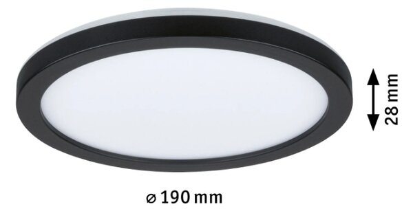 Paulmann 70997 Atria Shine, černé stropní svítidlo s korónou, 11,2W LED 3000K, průměr 19cm