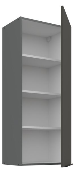 Vysoká horní kuchyňská skříňka LUNARA - šířka 45 cm, grafit / antracit
