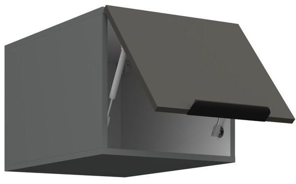 Horní skříňka s výklopnými dvířky LUNARA - šířka 40 cm, grafit / antracit