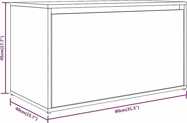 VidaXL Lavice do předsíně 80 x 40 x 45 cm kompozitní dřevo [816049] Barva: dub sonoma